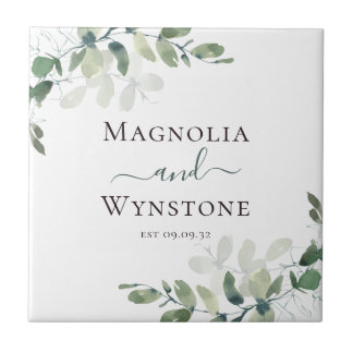 Eucalyptus Greenery Wedding Tile