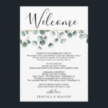 Eucalyptus Greens Wedding Welcome Itinerary Letter Programme<br><div class="desc">Welcome your guest with this lovely letter - great for hotel gift bags for for out of town guests! Easily edit with your personal information!</div>