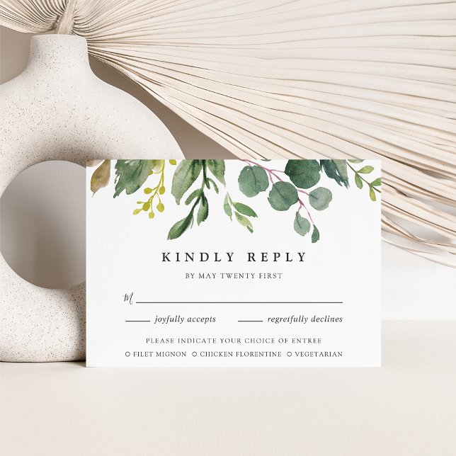 Eucalyptus Grove RSVP Card w/ Meal Choice (Creator Uploaded)