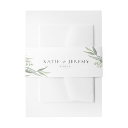 Eucalyptus Gum Leaves Greenery Invitation Belly Band