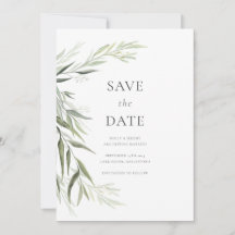 Eucalyptus Gum Leaves Greenery Save the Date