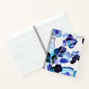 Eucalyptus Gum leaves watercolour art Notebook
