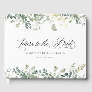 Eucalyptus  Handwriting Script Bridal Shower Guest Book