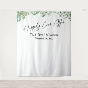 Eucalyptus Happily Ever After Photo Backdrop Tapestry