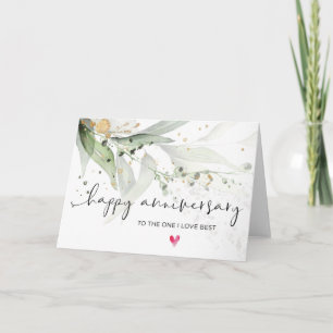 Eucalyptus Happy Anniversary for Husband Boyfriend Card