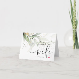 Eucalyptus Happy First Birthday As My Wife Gift Card