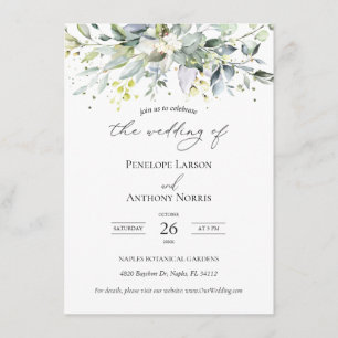 Eucalyptus Herbal Foliage Wedding Invitation