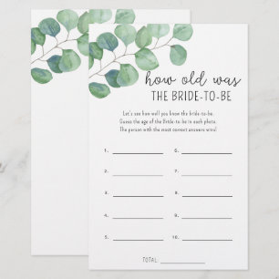Eucalyptus - How old was the bride to be