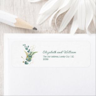 Eucalyptus Illustration Wedding Return Address