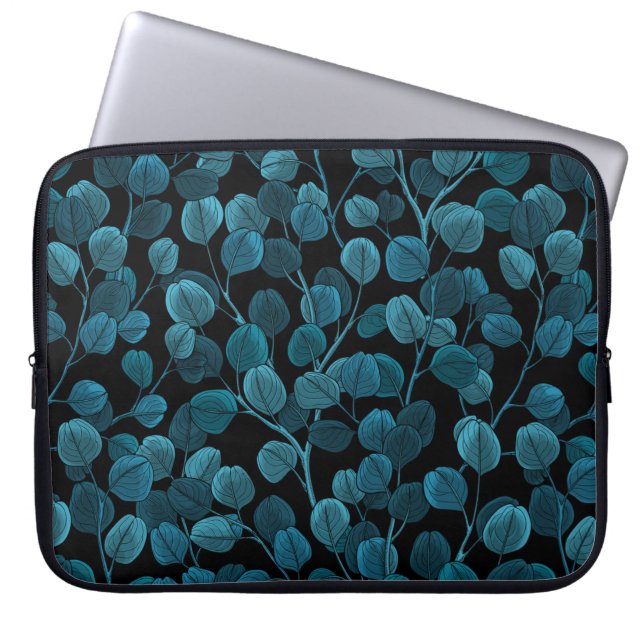 Eucalyptus in blue laptop sleeve (Front)