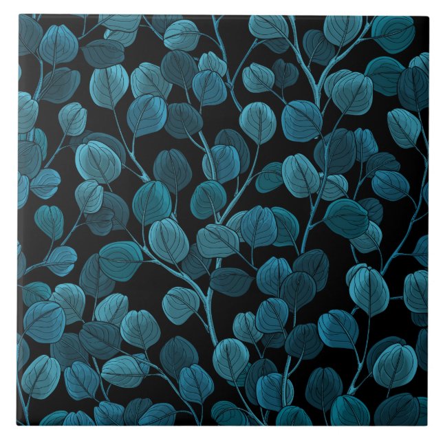 Eucalyptus in blue tile (Front)
