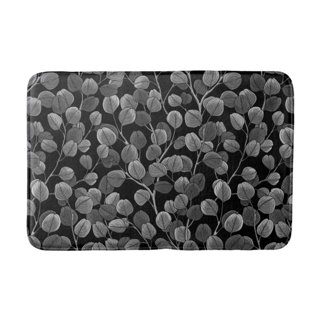 Eucalyptus in grey bath mat (Front)