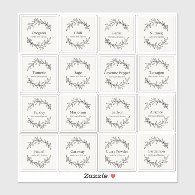 Eucalyptus Kitchen Culinary Herbs Spices Script 2 (Sheet)