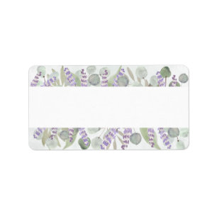 Eucalyptus & Lavender Blank Wedding Address Label