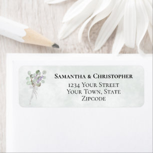 Eucalyptus & Lavender Boho Wedding Return Address