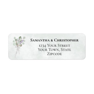 Eucalyptus & Lavender Boho Wedding Return Address