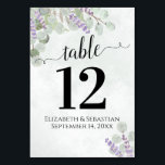 Eucalyptus & Lavender Elegant Boho Wedding Table Number<br><div class="desc">These beautiful wedding table number cards feature an elegant boho chic design with hand painted watercolor sprigs of eucalyptus leaves and lavender flowers.  Perfect way to make your wedding reception beautiful and help your guests find the right table at the same time.</div>