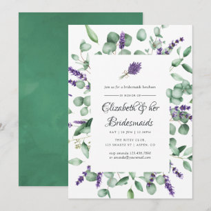 Eucalyptus Lavender Greenery Bridesmaids Luncheon Invitation