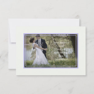 Eucalyptus & Lavender Watercolor Wedding Photo Thank You Card