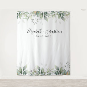 Eucalyptus Leaf Greenery Wedding Backdrops Tapestry
