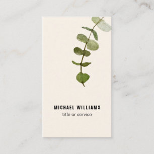 Eucalyptus Leaf Modern Business Card