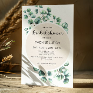Eucalyptus Leafy Bridal Shower Invitation