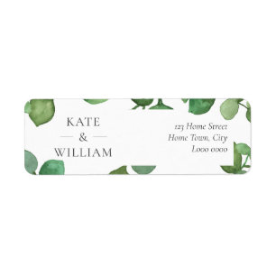 Eucalyptus Leaves Address Label