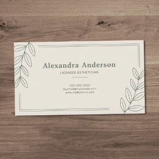 Eucalyptus Leaves - Aesthetician Business Card
