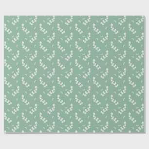 Eucalyptus Leaves and Branches Watercolor Pattern  Wrapping Paper