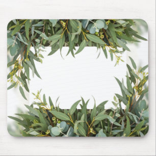 Eucalyptus Leaves Botanical Frame Greenery Mouse Mat