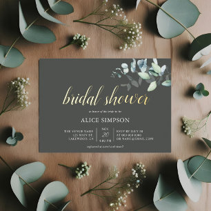 Eucalyptus Leaves Bridal Shower Green
