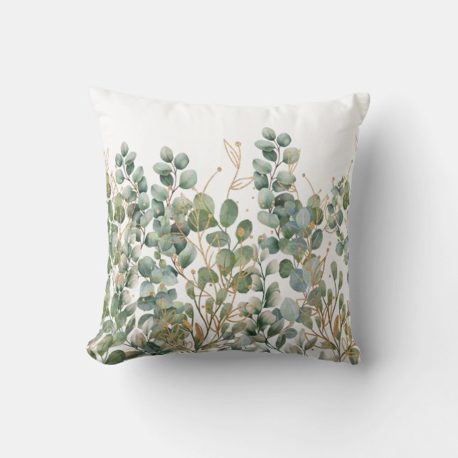 Eucalyptus Leaves Cushion (Front)