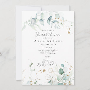 Eucalyptus leaves & foliage Bridal Shower Invitation