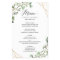 Eucalyptus Leaves Geometric Wedding Dinner Menu