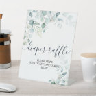 Eucalyptus Leaves Greenery Diaper Raffle Sign