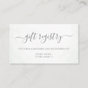 Eucalyptus Leaves Greenery Wedding Gift Registry Enclosure Card