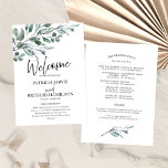 Eucalyptus Leaves Greenery Wedding Programs Programme<br><div class="desc">Eucalyptus Leaves Greenery Wedding Programs</div>