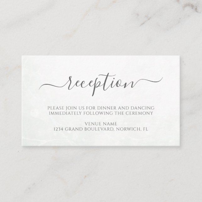 Eucalyptus Leaves Greenery Wedding Reception Enclosure Card (Front)