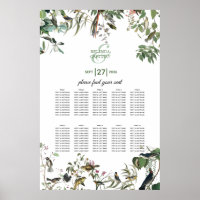 Eucalyptus Leaves Greenery Wedding Seating Chart
