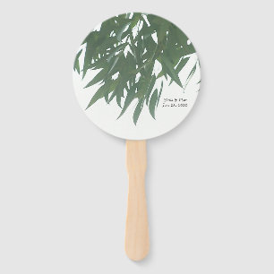 Eucalyptus leaves hand fan