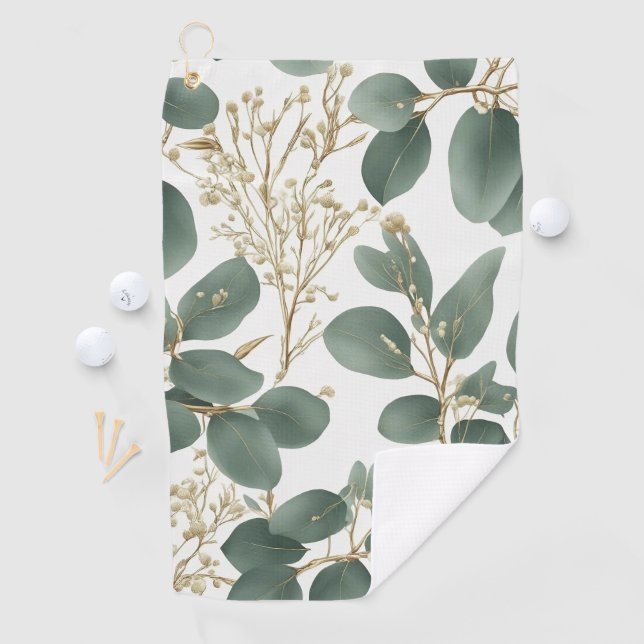 Eucalyptus Leaves Pattern Golf Towel (InSitu)
