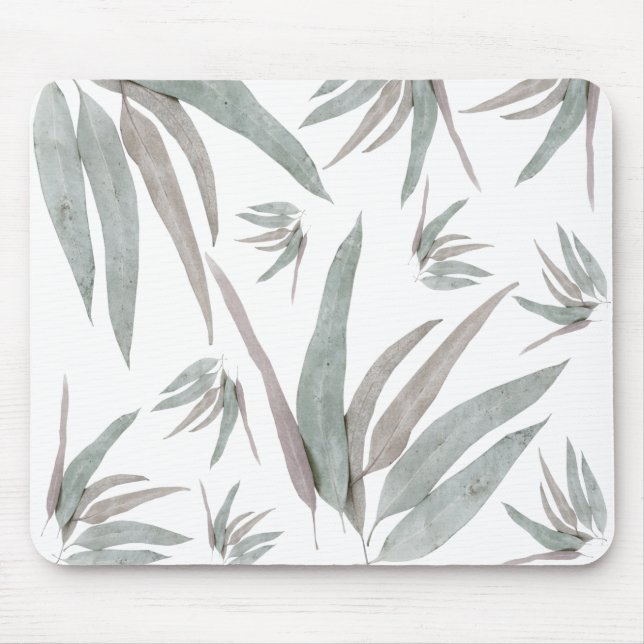 Eucalyptus Leaves Pattern Mouse Mat (Front)
