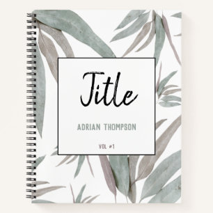 Eucalyptus Leaves Pattern  Notebook