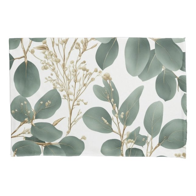 Eucalyptus Leaves Pattern Pillowcase (Front)