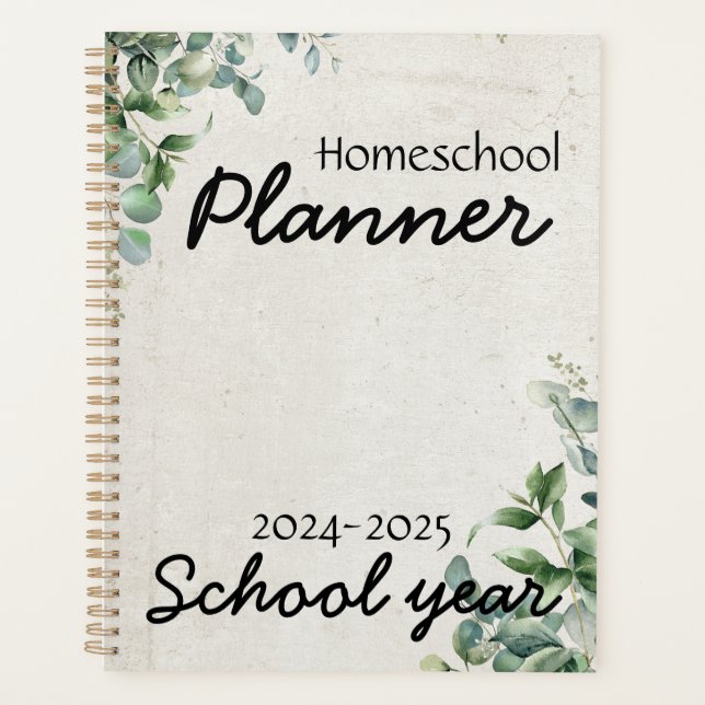 Eucalyptus leaves school planner (Front)