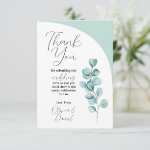 Eucalyptus Leaves Thank You Wedding wedding Mint