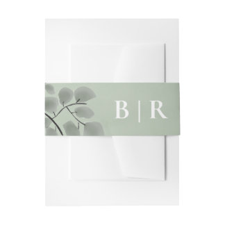 Eucalyptus Leaves Theme Invitation Belly Band