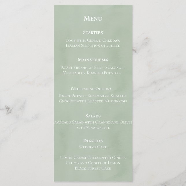 Eucalyptus Leaves Theme Menu (Front)