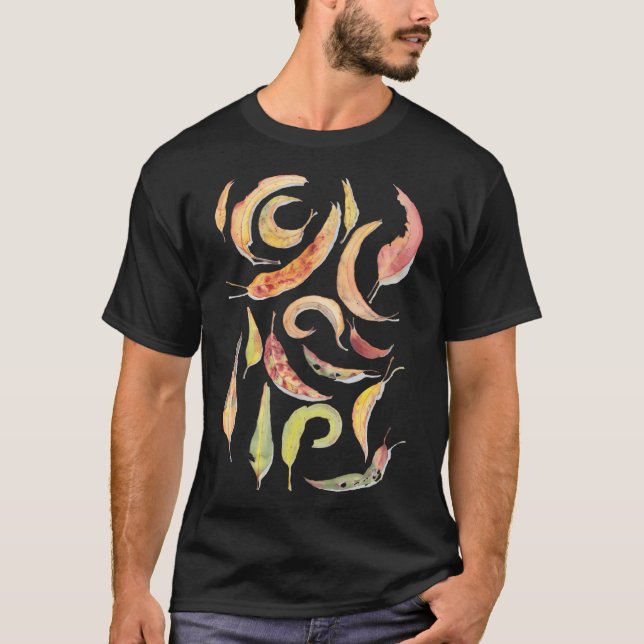 Eucalyptus Leaves Watercolour (White Background) T-Shirt (Front)