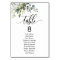 Eucalyptus Leaves Wedding Event Seating Chart